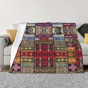 Colori misti e motivi coperta di flanella palestina arabo palestinese coperta personalizzata per copriletto divano Hotel casa 1