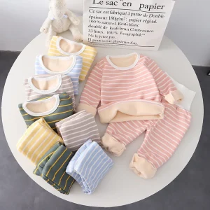 Nuovo 2023 modello cartone animato biancheria intima termica pigiama servizio a domicilio vestito di cotone vestiti per bambini tuta sportiva 1