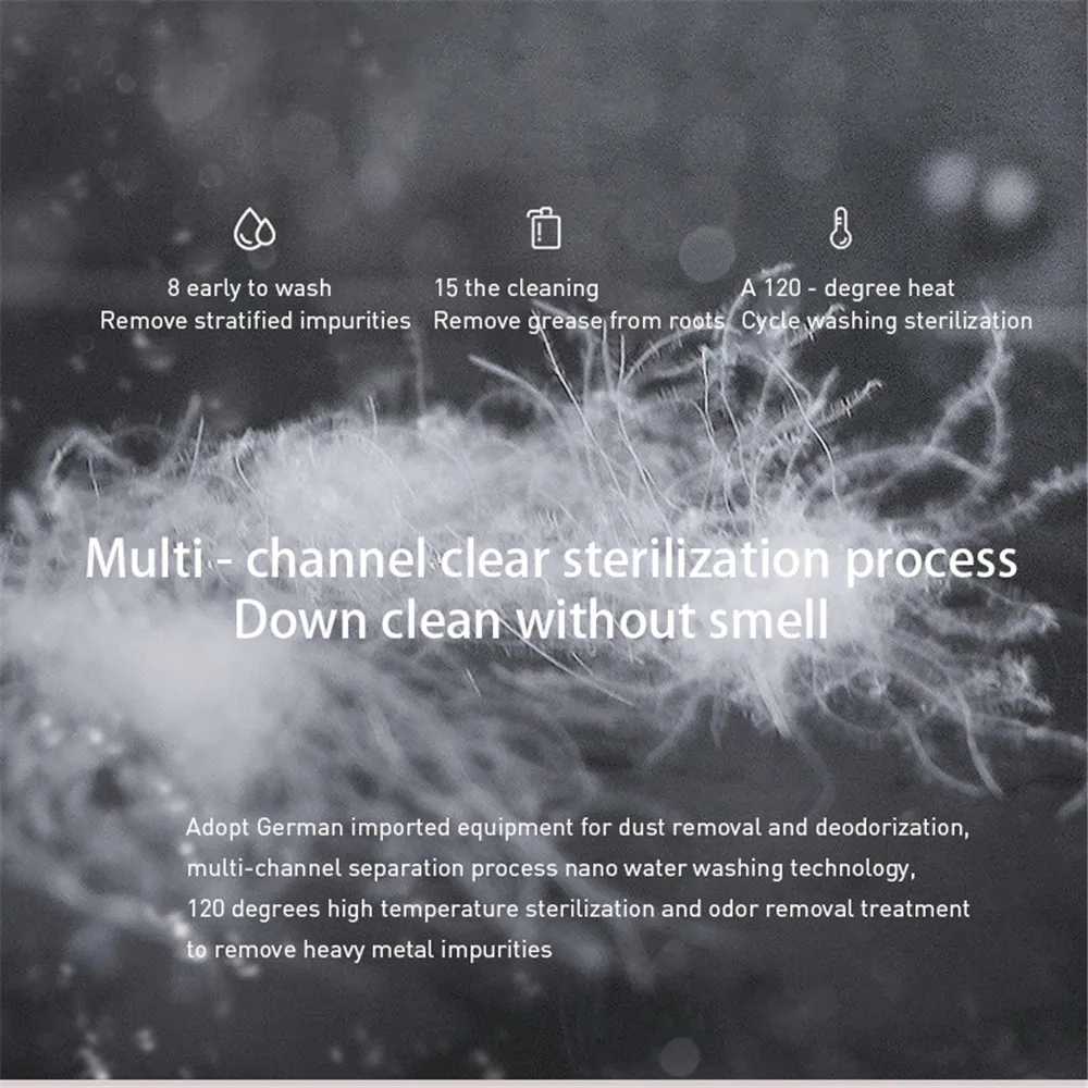 Liv-Esthete Piumino bianco 100% piuma d'oca Inserto 800 Fill Power Trapunta per pane 3D Piumino ultra morbido Silenzioso Guscio in cotone 100% 4