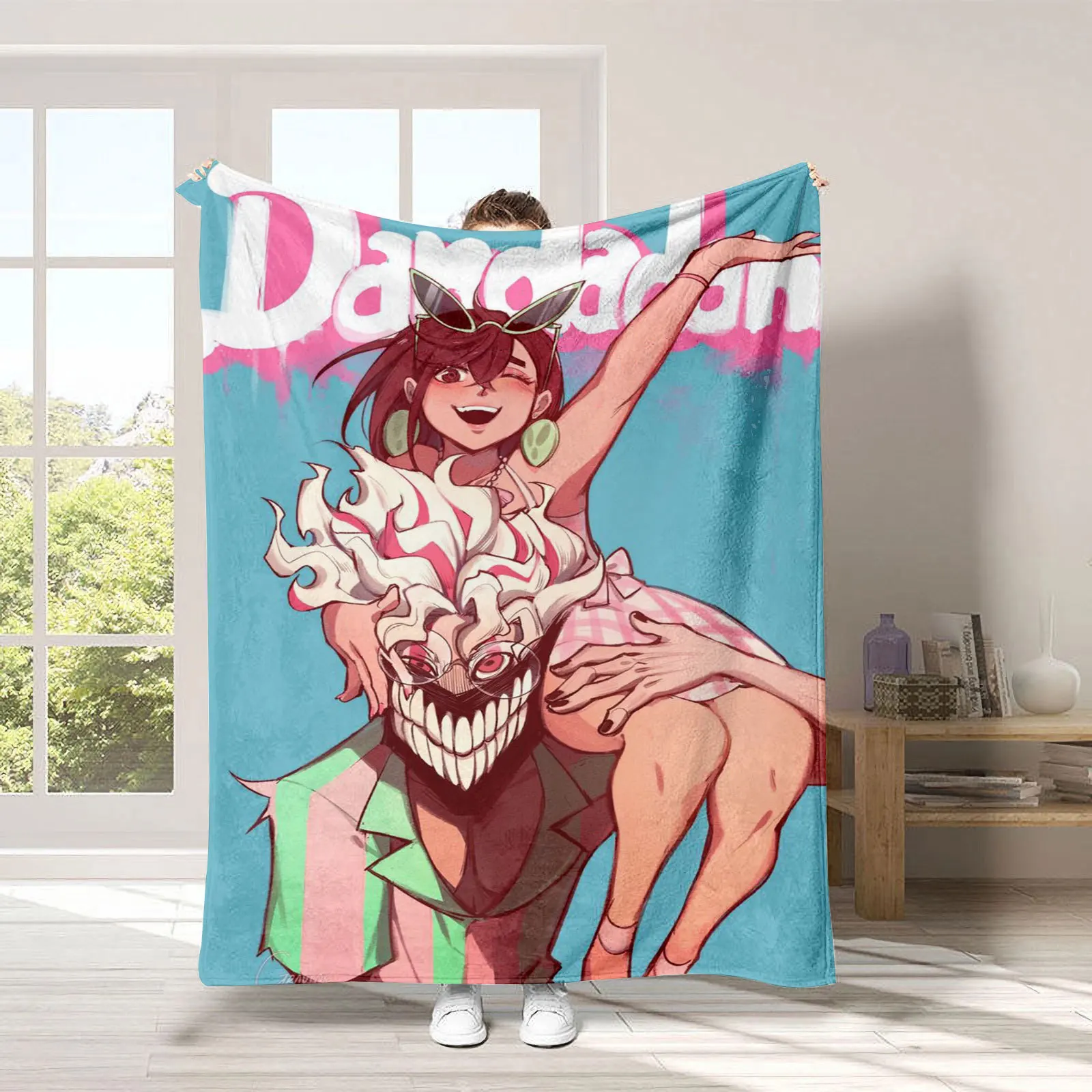 Cartoon Anime dandadan Coperta Kawaii Ayase Momo Coperta in flanella per la casa e la decorazione del divano da viaggio caldo e morbido per l'inverno 6