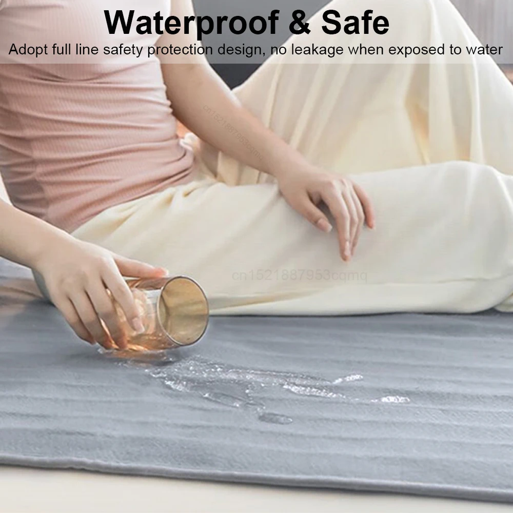 Coperta elettrica 220V Coperta riscaldante elettrica Termostato automatico più spesso Scaldamuscoli Materasso termico per coperta riscaldata 6