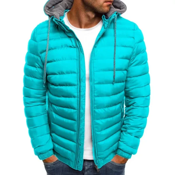 2024 autunno e inverno maschile cappotto allentato abbigliamento Outdoor abbigliamento sportivo Casual moda Streetwear stile giacca con cerniera calda con cappuccio - immagine 4