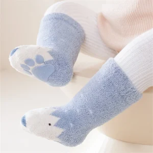 Lawadka Inverno Neonato Ragazza Ragazzo Calzini Antiscivolo Corallo Pile Calzini Del Bambino Per Le Ragazze Dei Ragazzi di Spessore Caldo Infantile Del Bambino Calzino 0-3Y 1