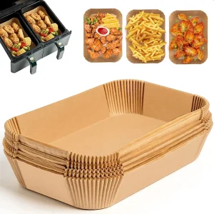 50-200 pz Friggitrice Ad Aria di Carta Antiaderente Cucina Cottura Airfryer Zerbino Oilproof Micro-onde Barbecue Pad di Carta di Cottura fodera accessori 1