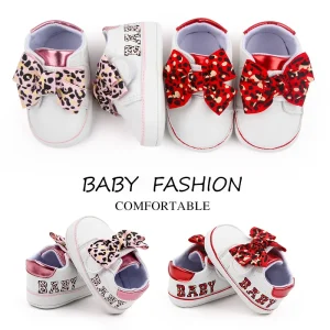 Baby Cute Sneaker Bowknot Suola in cotone morbido Belle scarpe per bambini 2023 Nuovo arrivo Baby Fashion Girl Shoes 0-6-12 mesi 11/12/13 1