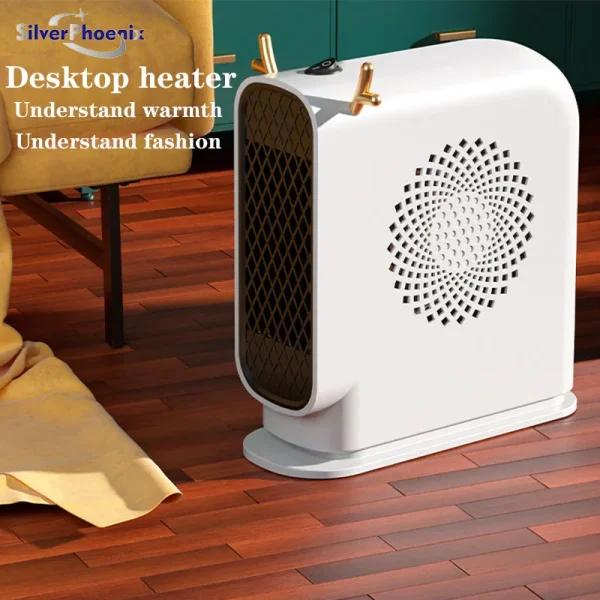Ventilatori riscaldanti elettrici da 500 W Riscaldamento portatile da tavolo a basso consumo per macchina scaldapiedi a mano per ufficio domestico per l'inverno 1