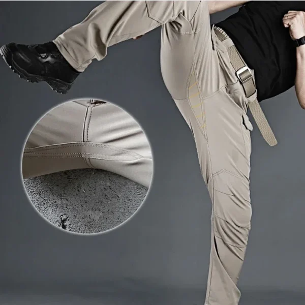 Pantaloni cargo elastici da uomo Primavera Autunno Autunno Pantaloni tattici Campeggio Escursionismo Trekking Arrampicata Sport militari ad asciugatura rapida all'aperto 5