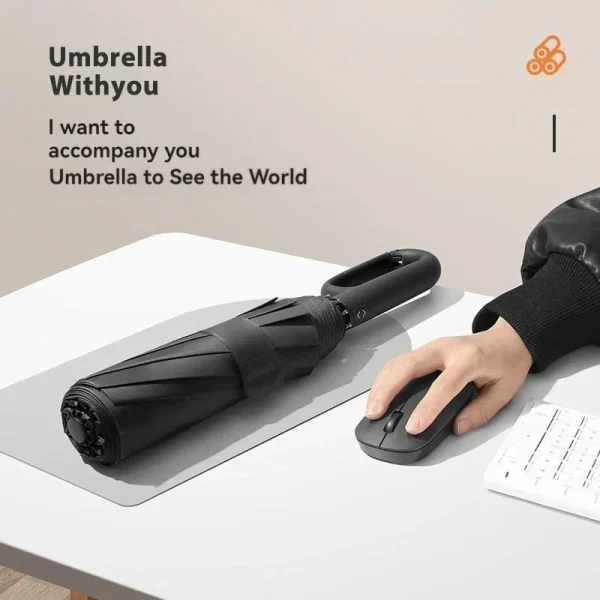 Ombrello Xiaomi Mijia Extra Large rinforzato resistente alla pioggia Ombrello completamente automatico con fibbia ad anello a doppio scopo resistente ai raggi UV Caldo 3