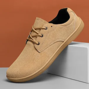 Scarpe da ginnastica da uomo a piedi nudi con punta larga piedi al naso minimalista tomaia in pelle scamosciata di mucca scarpe casual da uomo calzature per donna 1