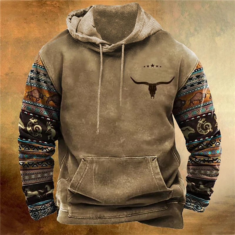 2026 Felpa con cappuccio da uomo etnica vintage maglione da esterno traspirante Casual Streetwear maniche lunghe stampa moda Ropa Barata 3