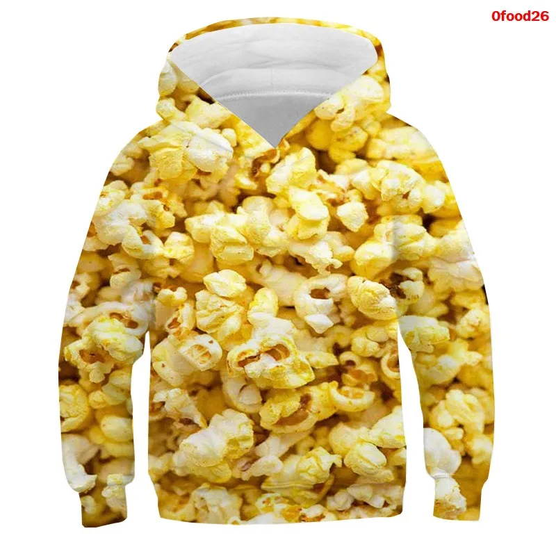 3D Stampa Divertente Cibo Magliette e camicette Candy Macaron Ragazze Ragazzi Felpe Con Cappuccio Per Bambini Felpe Adolescenti Vestiti 2021 Bambini Nutella Pullover 5