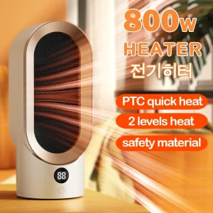 Riscaldatore portatile Riscaldatore elettrico del ventilatore Mini radiatore Scaldino da tavolo Macchina per l'inverno Riscaldamento in ceramica PTC per l'ufficio della camera da letto di casa 1
