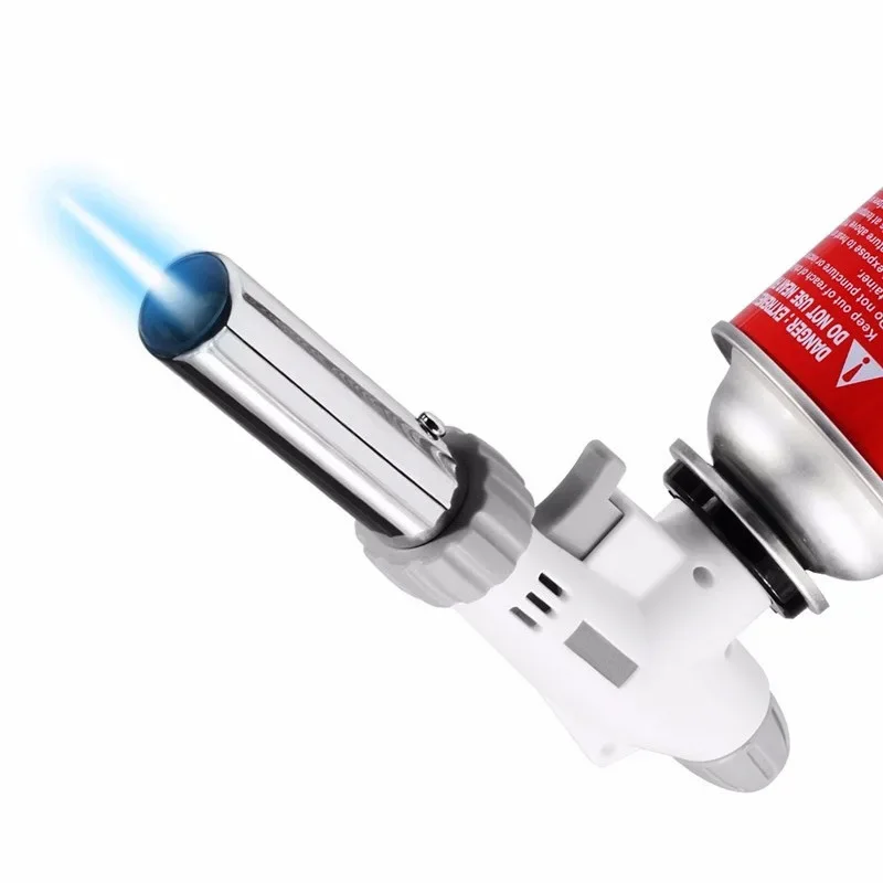 Bruciatore a gas butano con pistola a fiamma portatile in metallo, saldatura ad alta temperatura, torcia a gas, accendino, campeggio, barbecue, riscaldamento, accensione, bruciatore a gas butano 2