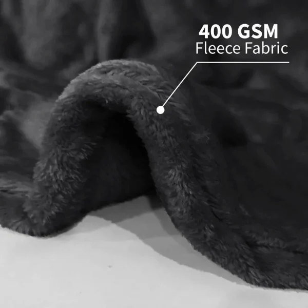 Il pile di visone nero lancia una coperta per divano letto king size super morbida e reversibile 3