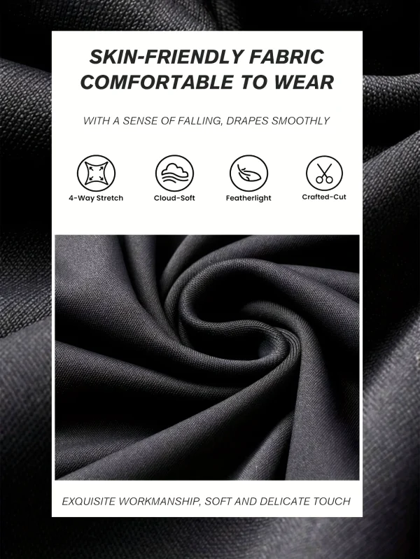 Pantaloni svasati attillati a vita alta primaverili ed estivi da donna, pantaloni neri lunghi a gamba sottile, pantaloni sottili a gamba larga per donne slim 6