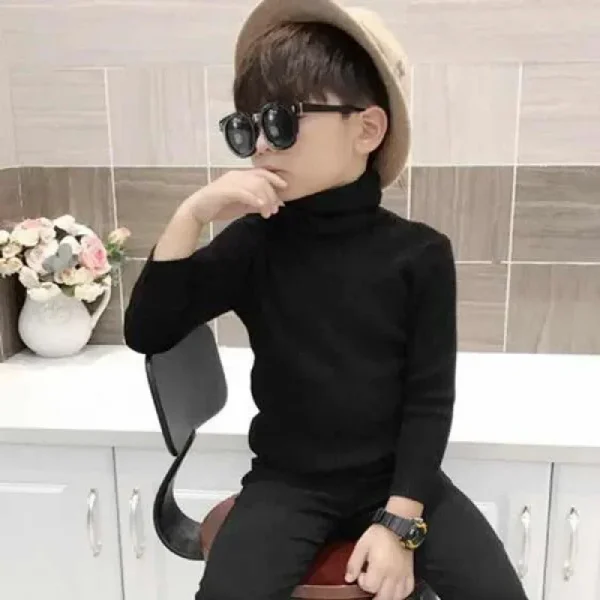 2025 Nuovo Maglione Per Bambini Maglioni Autunno Ragazze Maglioni A Collo Alto 1-9 Anni Neonati maschi Pullover Inverno Lavorato A Maglia Che Basa Ragazzi Maglioni 4