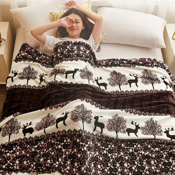 Coperta da tiro per divano coperta invernale King Size Home Warm Plaid Comforter copriletto lenzuolo 2