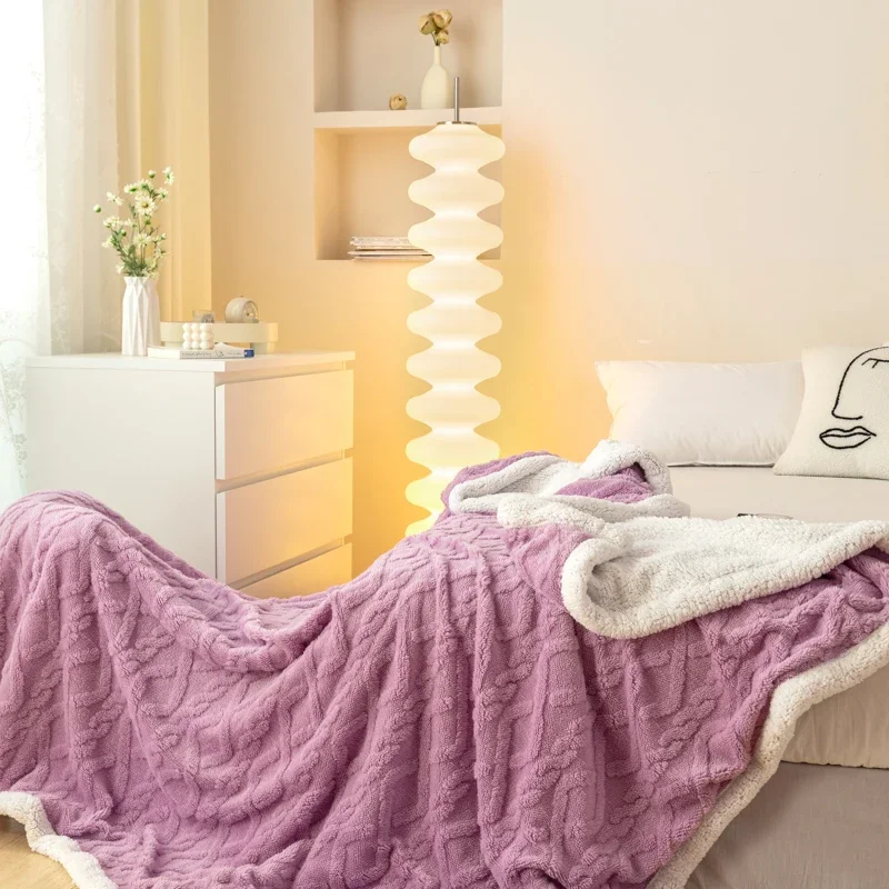 Coperta bifacciale in flanella, morbido poliestere caldo al 100% per l'inverno, 100x150 150x200 200x230 5