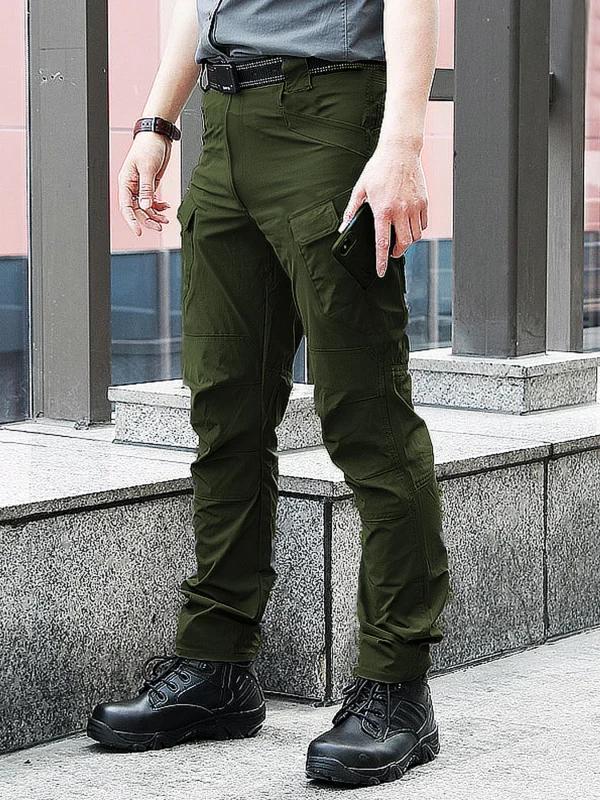Pantaloni tattici multifunzionali da esterno da uomo, pantaloni sportivi da trekking multitasche per esterni, idrorepellenti, resistenti all'usura 3