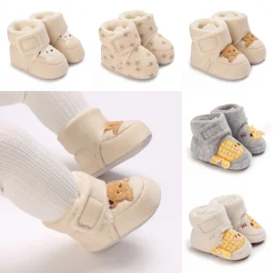 Moda neonate ragazzi simpatici morbidi cartoni animati in cotone scarpe da bambino scarpe da primo camminatore per neonati 1