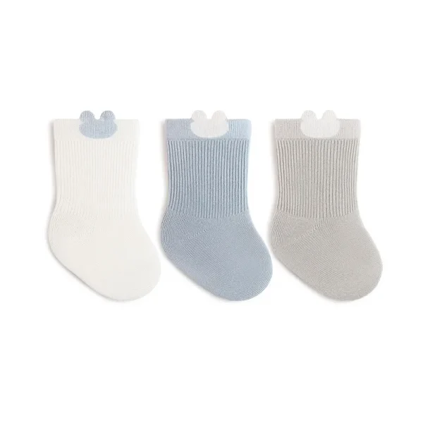 3 paia di nuovi calzini per neonati tinta unita primavera autunno bambino ragazzi ragazze calzini casual in cotone per bambini bambini 0-5 anni 6