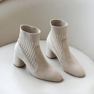 2023 Scarpe da donna Scarpe invernali Stivali da donna Casual Tacchi leggeri alla caviglia Donna Slip on Scarpe con plateau Zapatos De Tacon Mujer 1