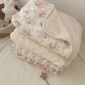 Coperta invernale per neonato per neonato in pile di cotone mussola Swaddle biancheria da letto in velluto copertura per passeggino neonato coperta per bambini madre bambini 1