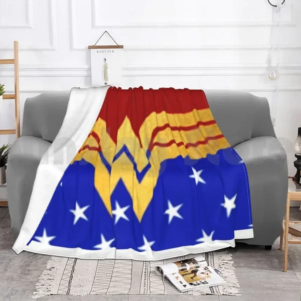 Golden Retro Wonder Womn Comic (Supereroe) Coperta Moda Personalizzata Meravigliosa Donna Ragazza Adolescente Bambini Bambino 4