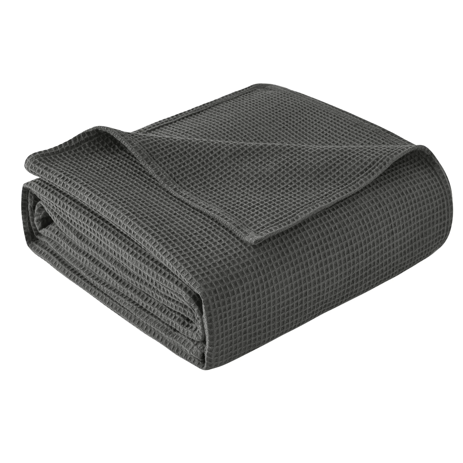 Copriletto 100% cotone Coperta da letto leggera effetto waffle Coperta morbida trapunta per divano letto Soggiorno camera da letto 2