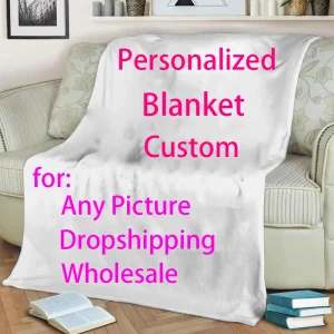 Coperta personalizzata in flanella Coperte calde personalizzate per divano letto Qualsiasi immagine Personalizzazione personalizzata fai-da-te su richiesta Peluche 1