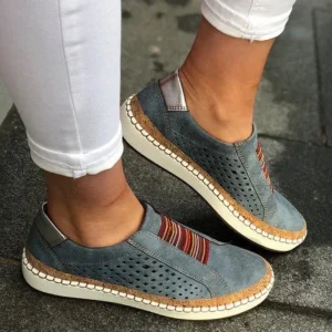 Scarpe vulcanizzate Donna Slip on Sneakers Mocassini poco profondi Traspiranti Scava fuori Scarpe casual da donna Donna Taglie forti 2023 1