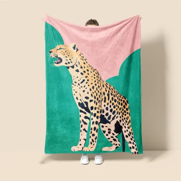 Coperta per animali astratta in stile scandinavo 150 cm x 200 cm, coperta calda per letto, coperta per pisolino da ufficio, decorazione della casa 4