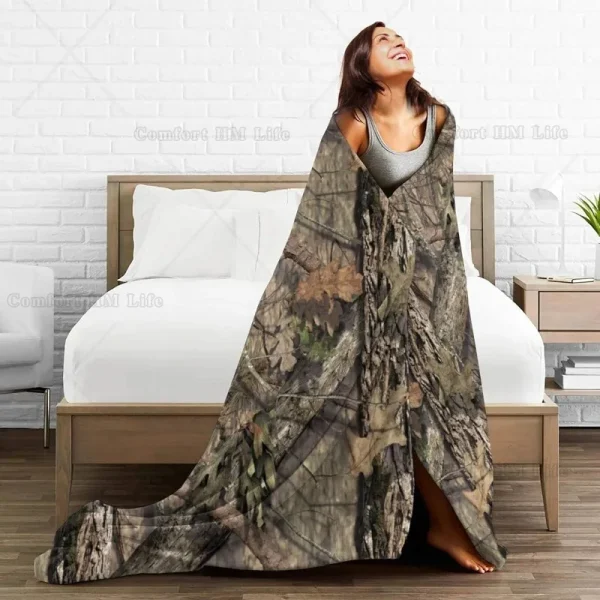 Camo caccia Camouflage Forest Throw coperta Super Soft Warm Bed coperte per divano divano Office Car Cozy flanella peluche coperta 4