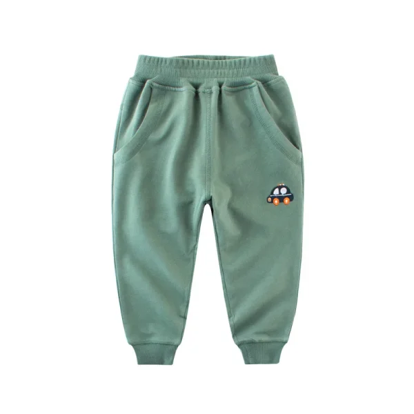 2024 1-9 anni ragazzo pantaloni bambini 100% cotone auto Cartoon pantaloni sportivi lunghi bambino bambini primavera autunno pantaloni sportivi Casual 5
