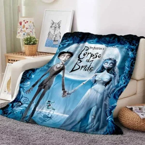 Coperta da sposa cadavere horror Coperta morbida e calda per divano letto Queen Size Decorazioni di Halloween Coperta da film spaventoso Regali di compleanno 1