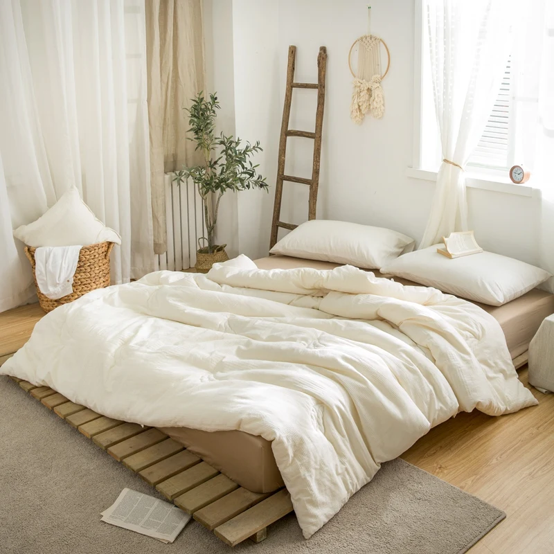 Trapunta in tessuto 100% cotone, trapunta, trapunta, imbottitura in fibra di soia 2