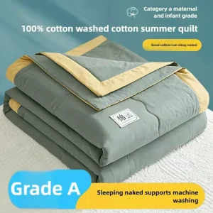 Coperta estiva 100% cotone Interno ed esterno Trapunta per aria condizionata in puro cotone Morbido piumino sottile traspirante delicato sulla pelle estivo 1
