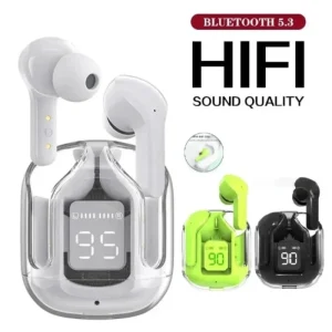 Auricolari traslucidi con cancellazione del rumore compatibili con Bluetooth con custodia di ricarica con display digitale Piccoli auricolari per lavoro sportivo 1