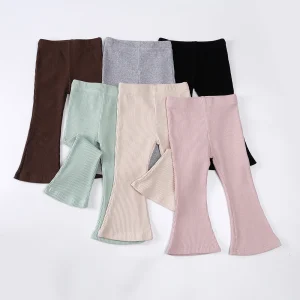 1-11T autunno bambino bambino neonate pantaloni striscia elastica elegante pantaloni svasati sottili moda bambini pantaloni abbigliamento per bambina 1