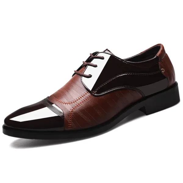 Scarpe eleganti classiche da uomo d'affari Scarpe eleganti da sposa formali eleganti da uomo Scarpe oxford da ufficio slip on da uomo nere 5