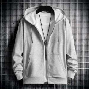 2025 Felpa con cappuccio foderata in peluche da uomo - Felpa invernale con zip ispessita Capispalla per giovani con spalle scoperte S-5XL Stile college 1
