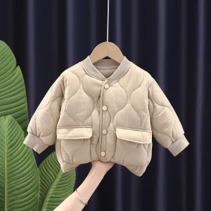 Nuovo autunno inverno moda neonati maschi vestiti bambini ragazza solido cappotto di cotone casual costume da bambino giacca infantile abbigliamento sportivo per bambini 1