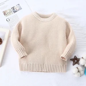 Maglioni per bambini alla moda 2025 Autunno Ragazzi Ragazze Manica lunga Abiti lavorati a maglia Inverno Bambini Maglione per bambini Capispalla 1-6 anni 1