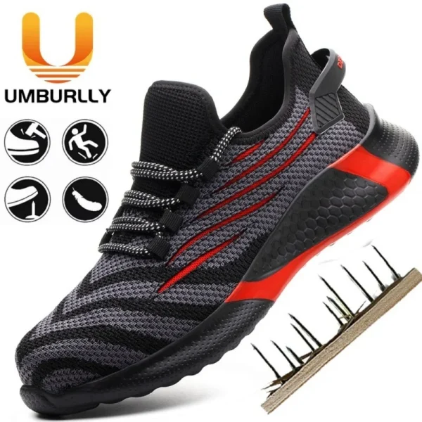 Scarpe antinfortunistiche da lavoro da uomo Scarpe da ginnastica da lavoro antiforatura Scarpe da lavoro indistruttibili da uomo Stivali da uomo Scarpe da uomo leggere Stivali antinfortunistici 3