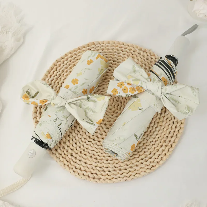 Ombrello automatico Bellissimo fiore Pittura a olio Modello Viaggio Ombrello pieghevole portatile Ombrello antipioggia Ombrello antivento 5