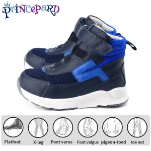 Stivali correttivi a punta per bambini con supporto per l'arco plantare, sneaker ortopedica per bambini per ragazzi e ragazze prevengono il piede valgo varo 1