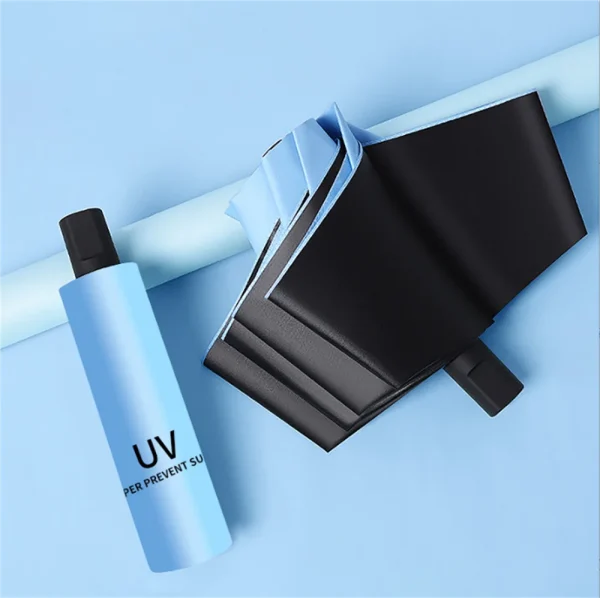 Ombrello da viaggio Ombrello pieghevole antivento per pioggia, ombrellone compatto per auto, ombrellone leggero con protezione UV per uomo e 1