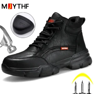 Stivali da lavoro impermeabili scarpe con punta in acciaio di sicurezza scarpe da ginnastica leggere da uomo scarpe antinfortunistiche stivali protettivi da uomo scarpe con punta in acciaio novità 1