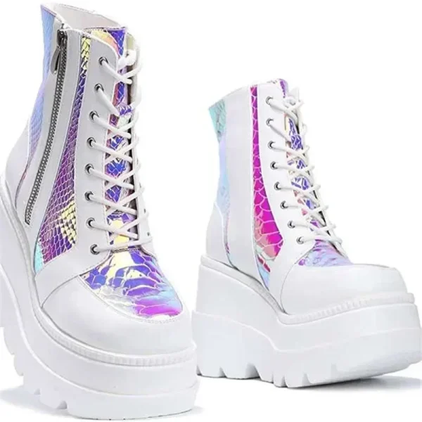 2024 nuove signore di inverno stivale con suola spessa High top outdoor antiscivolo scarpa con cerniera moda stivaletti casual comfort scarpe da donna 1