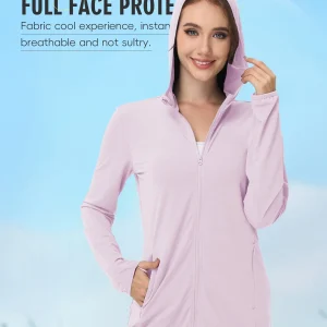 Abbigliamento protettivo solare da donna Coprispalle estivo da spiaggia all'aperto Leggero e traspirante con blocco UV Giacca a maniche lunghe alla moda casual 1